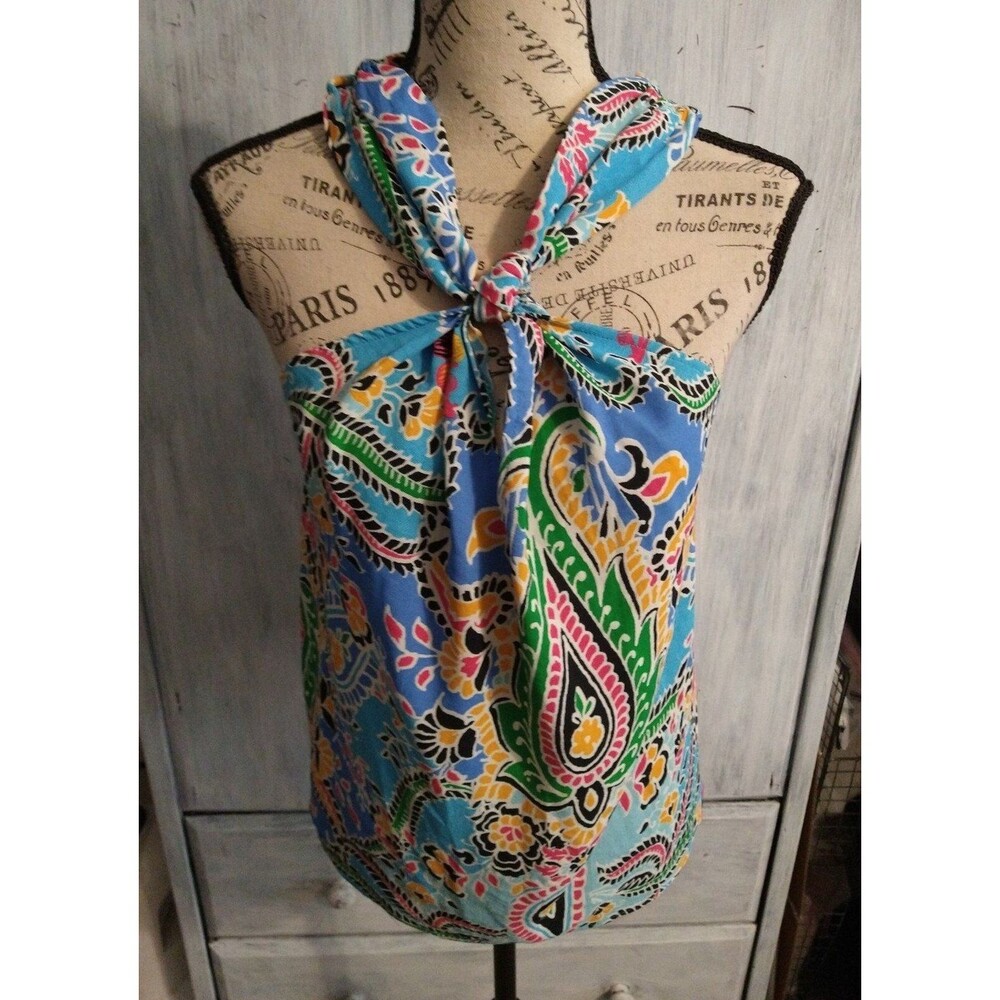 Zara  summer beachy feminine multicolor sleeveless twist Small  feminine  top